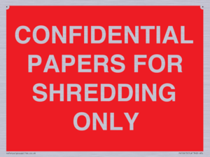 CONFIDENTIAL PAPERS FOR SHREDDING ONLY